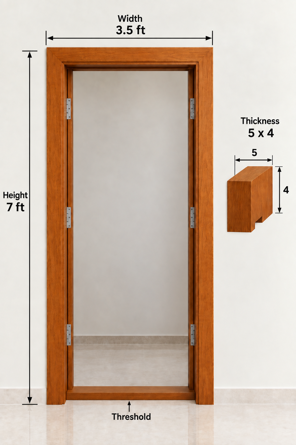 Wooden Door Frame (7x3.5)